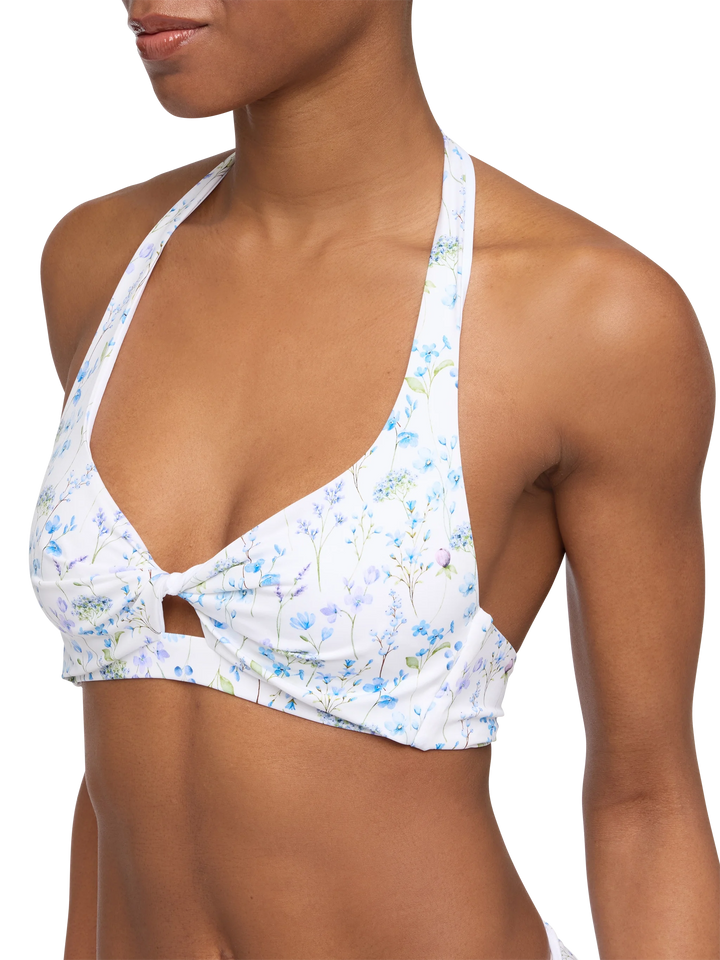 Leda Triangel-Bralette-Top mit Blumendruck