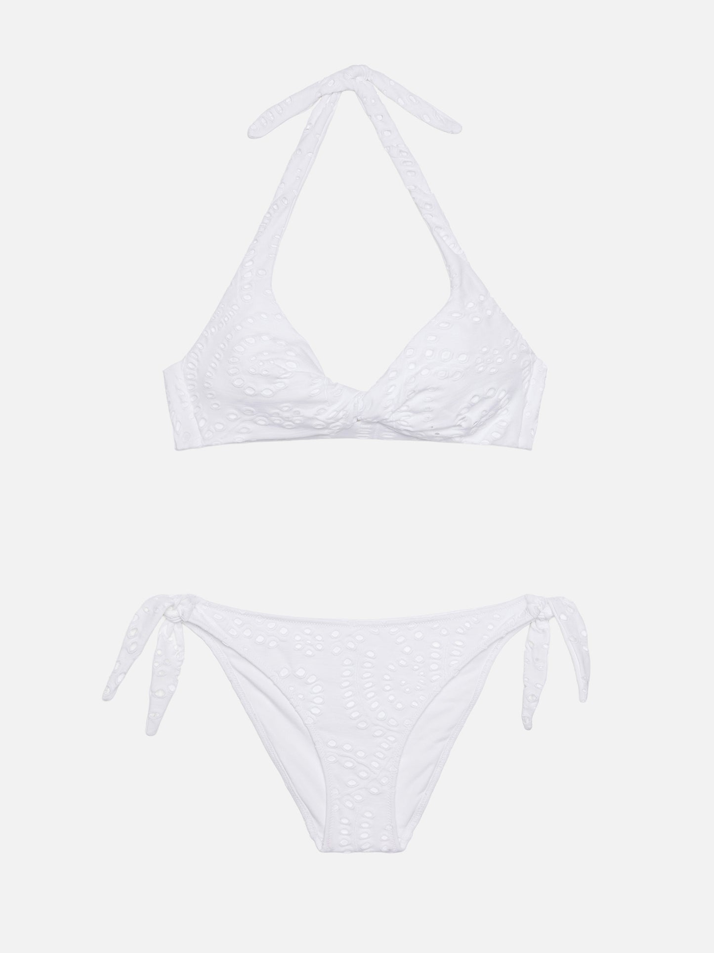 Yali slip mare classico in pizzo Sangallo nero - Top bralette triangolo in Sangallo Leda