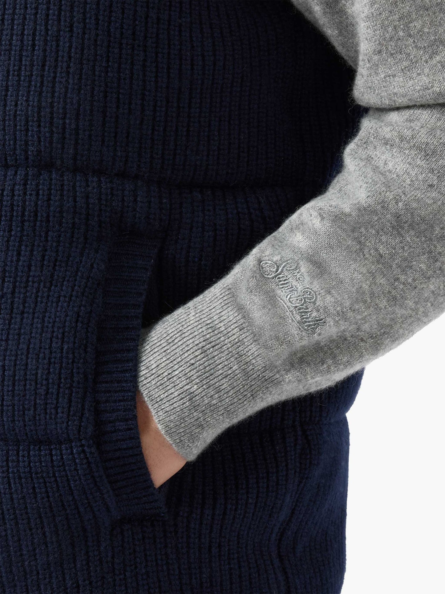 Leeds Knit padded gilet in blue