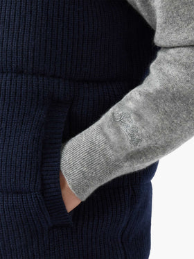 Leeds Knit padded gilet in blue