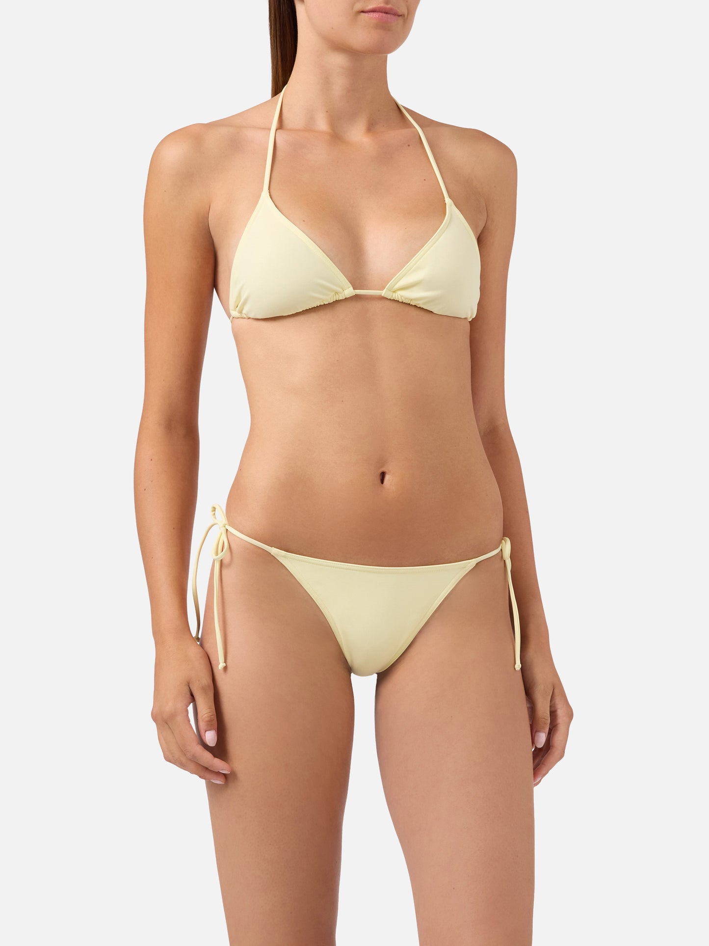 Bikini Leah Marielle triangolo giallo burro con laccetti