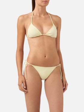 Bikini Leah Marielle triangolo giallo burro con laccetti