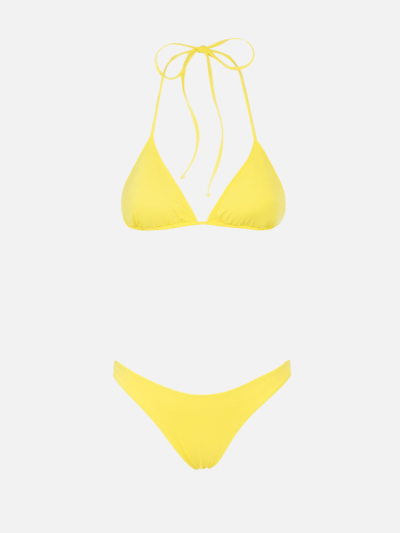 Blassgelber Triangel-Bikini für Damen von Leah Naomi