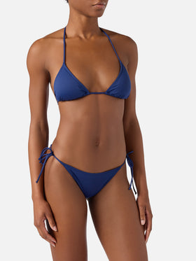 Leah Marielle Bikini in Navyblau mit Bändern 