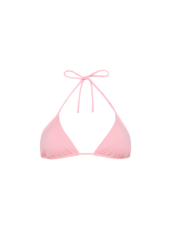 Leah pink triangle top swimsuit