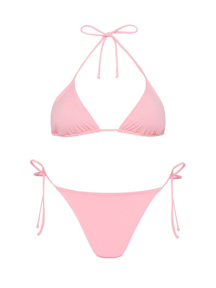 Leah Marielle pink bikini with triangle top and classic briefs