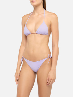 Triangle bikini Leah Virgo with classic swim briefs in lilac