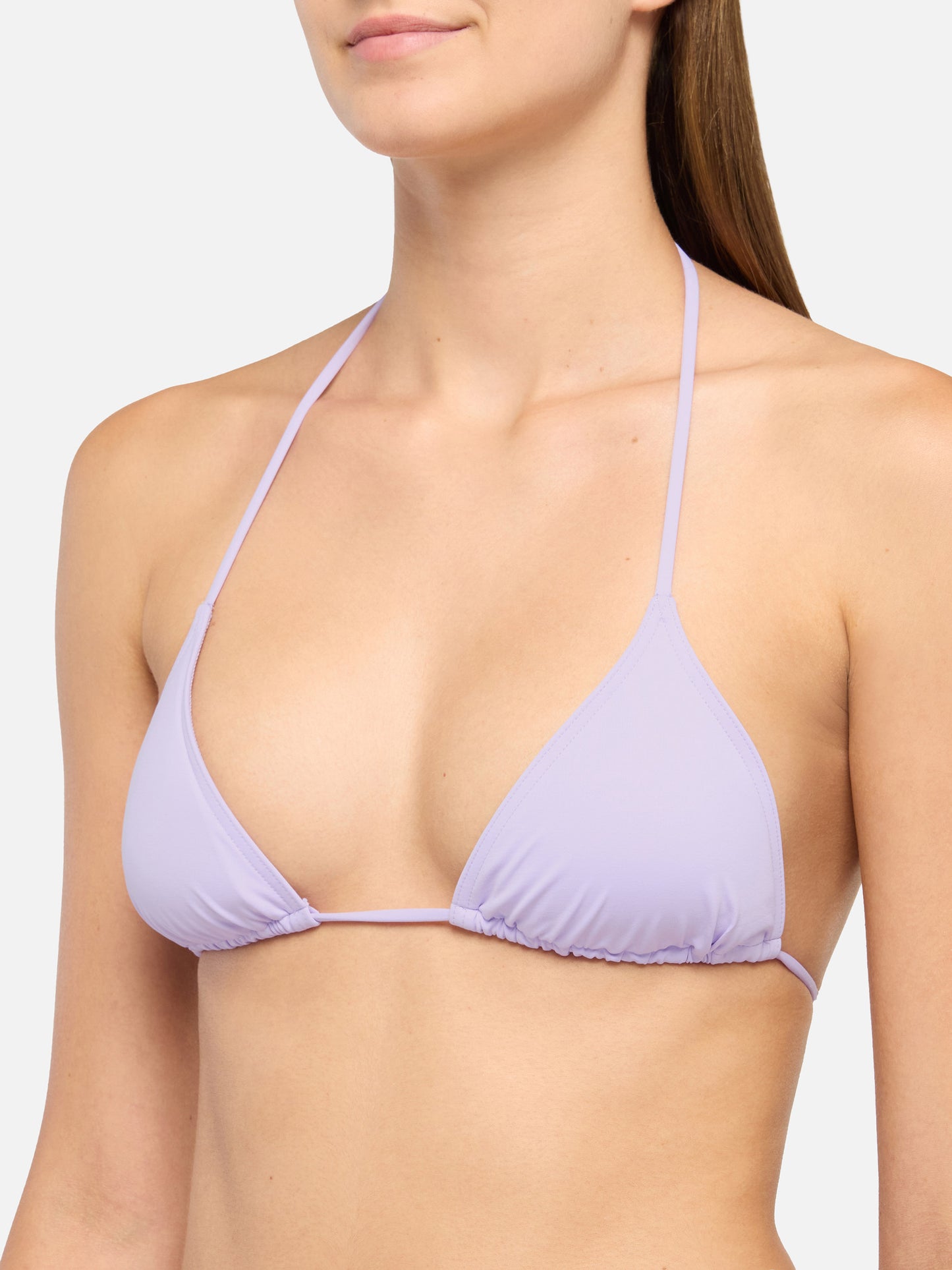 Triangle bikini Leah Virgo with classic swim briefs in lilac