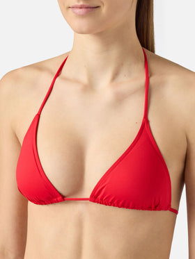 Leah red  triangle top swimsuit