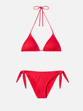 Bikini a triangolo classico Leah Yali color rosso