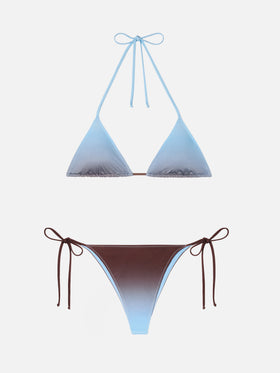 Bikini classico a triangolo Leah Marielle con stampa sfumata