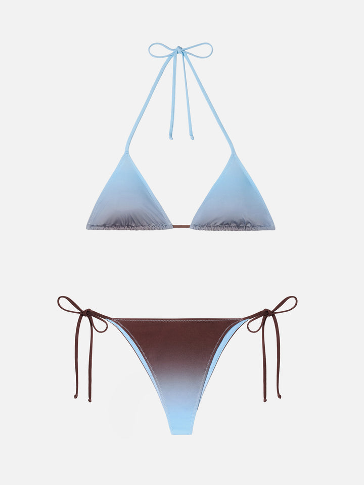 Bikini classico a triangolo Leah Marielle con stampa sfumata