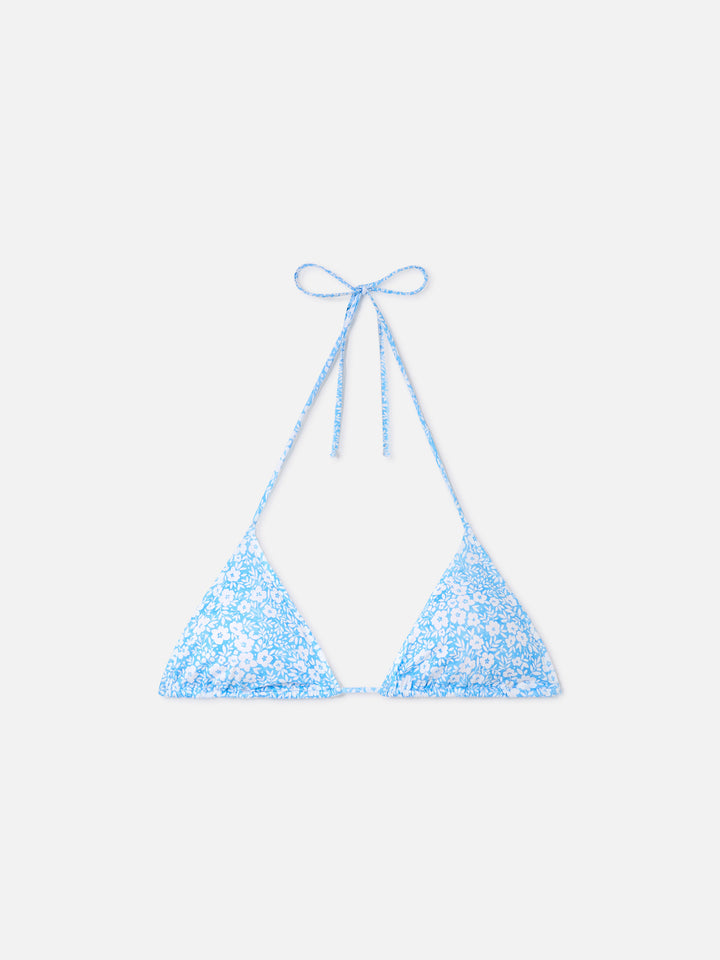 Top bikini Leah triangolo con fantasia floreale 