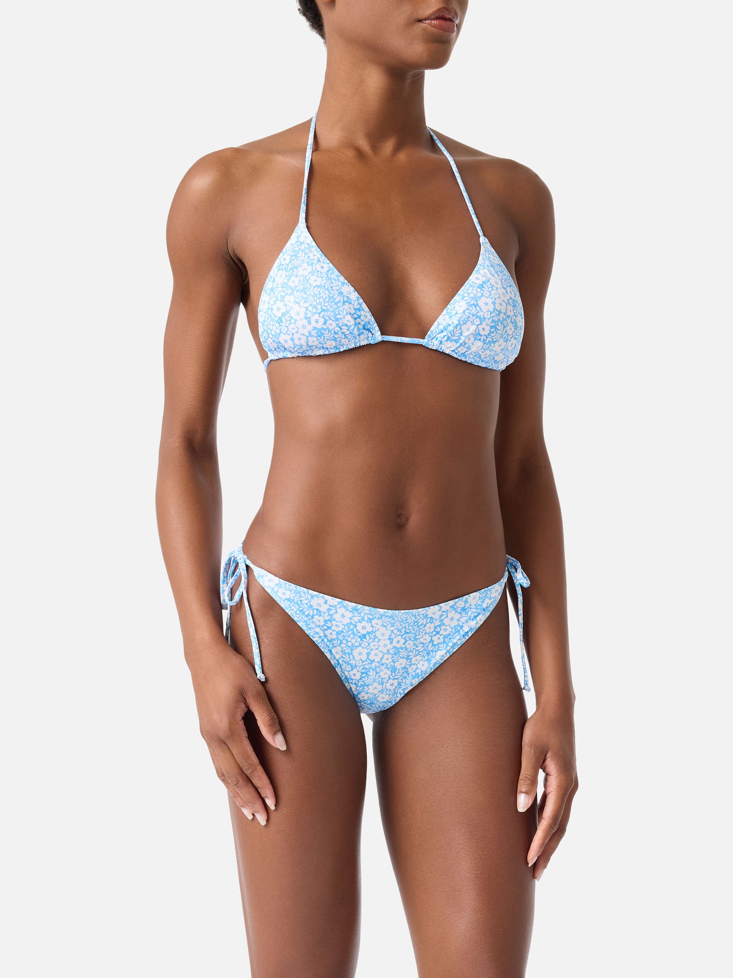 Bikini triangle Leah Virgo à fleurs vintage 