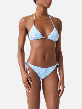 Bikini triangle Leah Virgo à fleurs vintage 
