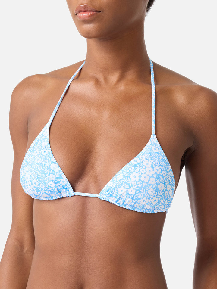 Top bikini Leah triangolo con fantasia floreale 