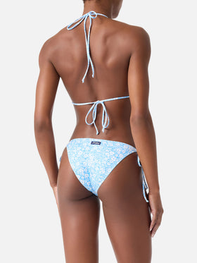 Bikini triangle Leah Virgo à fleurs vintage 