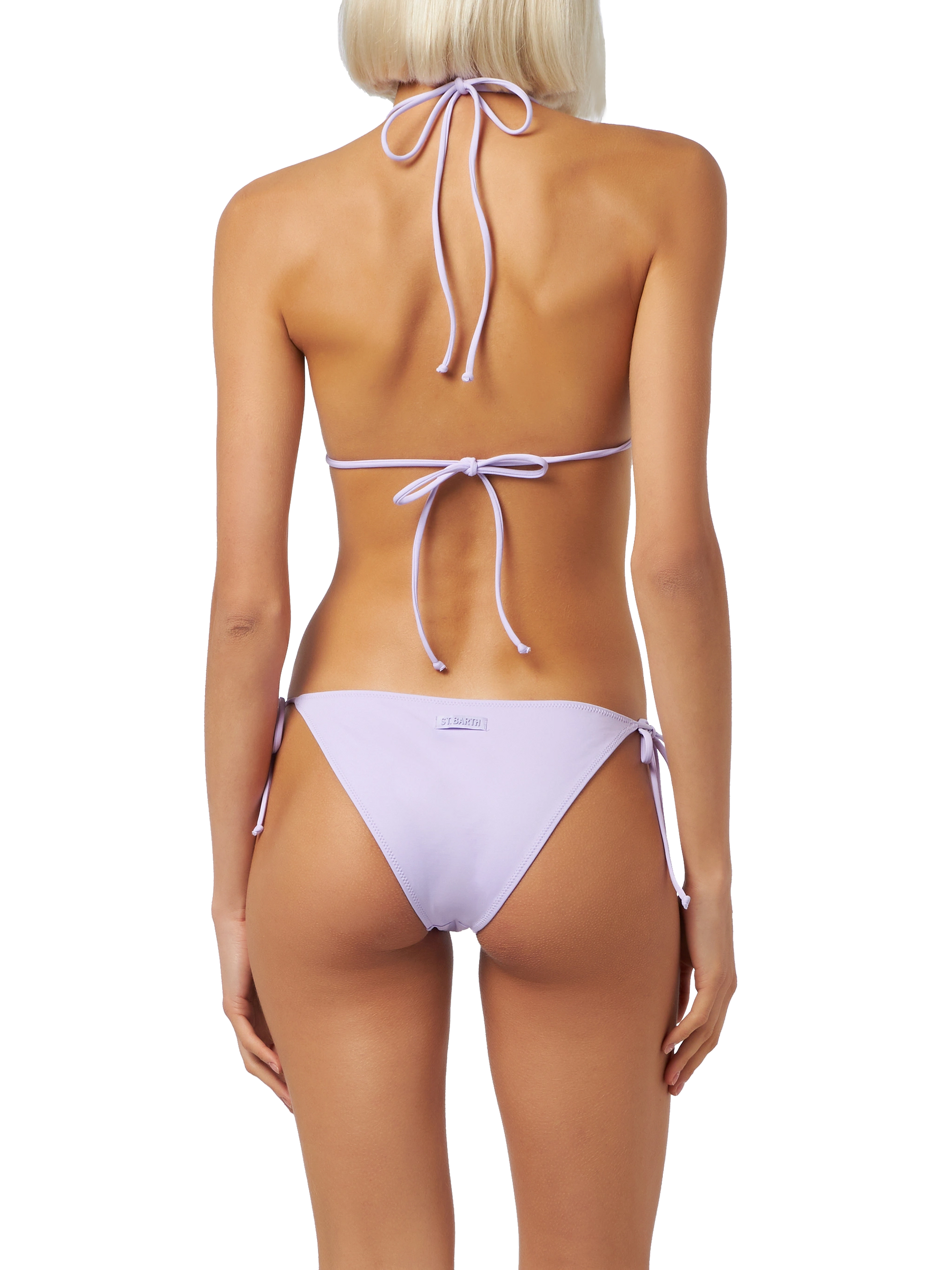 Triangle bikini Leah Virgo with classic swim briefs in lilac - MC2 Saint Barth