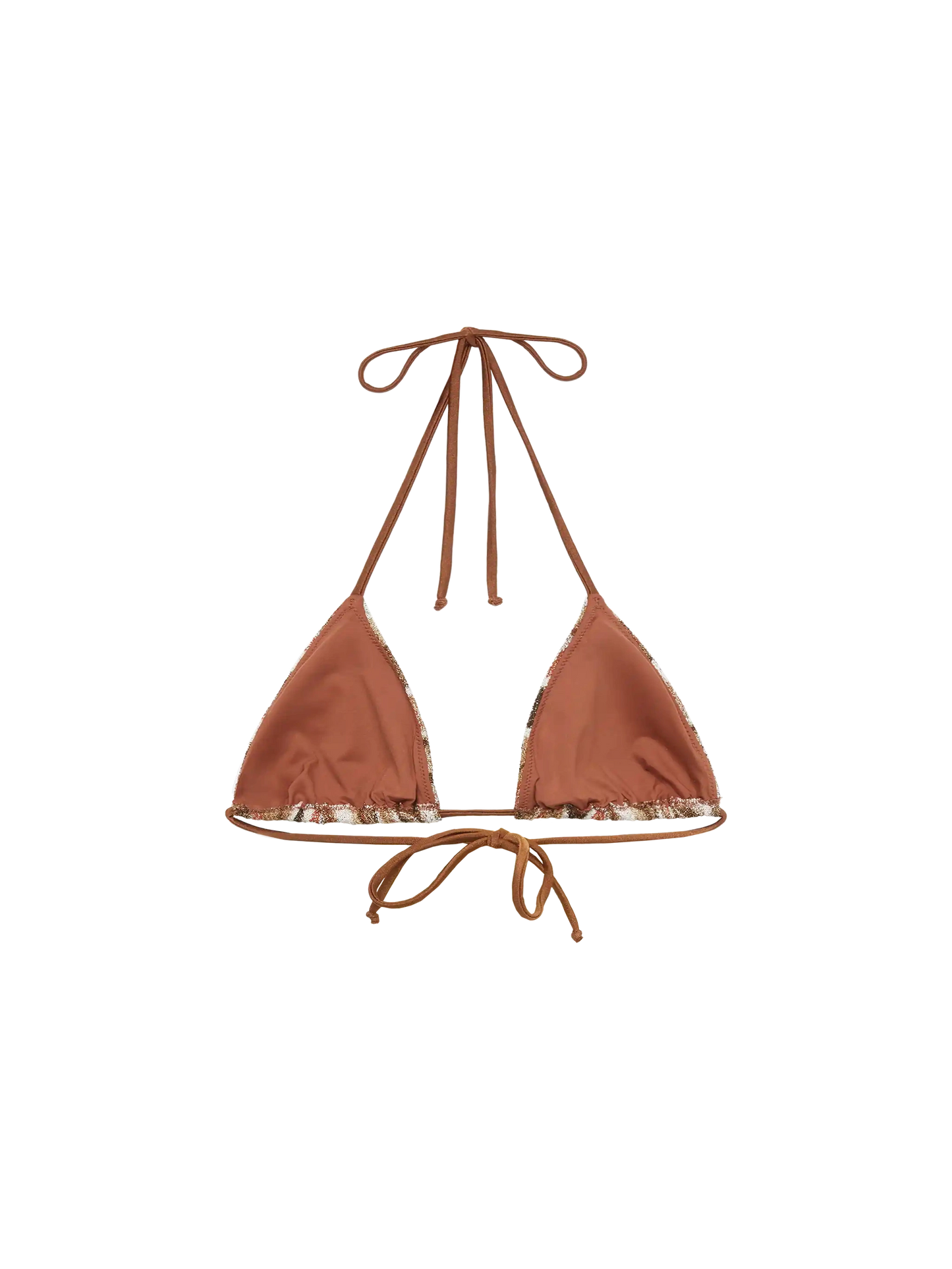 Leah Raschel-Triangel-Top mit Chevron-Muster