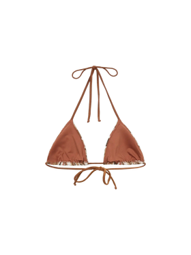 Leah Raschel-Triangel-Top mit Chevron-Muster