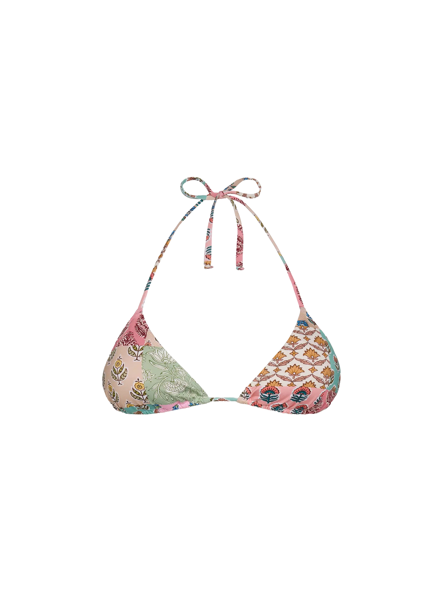 Leah – Badeanzug mit Triangel-Oberteil und Blumen-Patch-Print