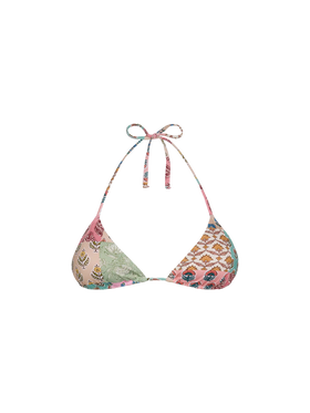 Leah – Badeanzug mit Triangel-Oberteil und Blumen-Patch-Print