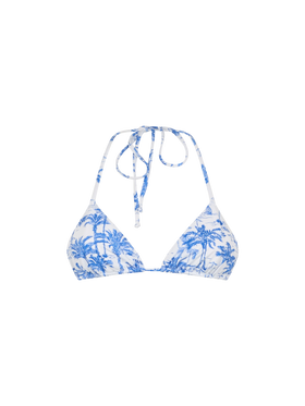 Woman toile de jouy triangle top swimsuit Leah