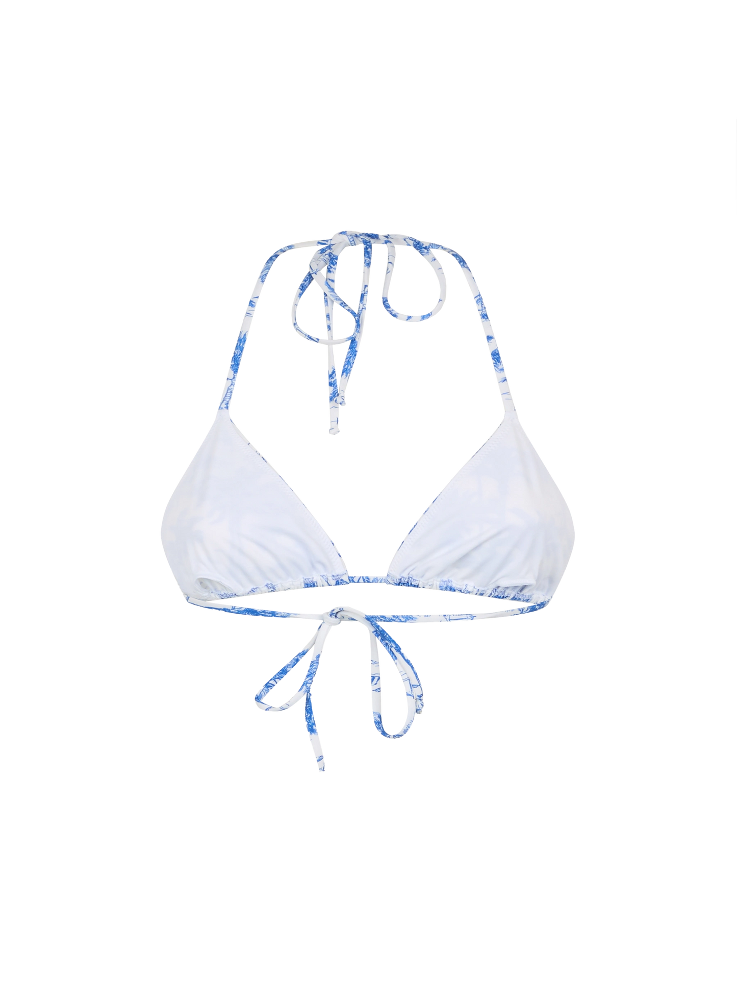 Woman toile de jouy triangle top swimsuit Leah
