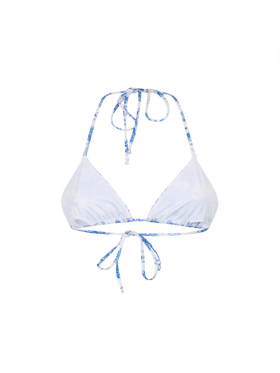 Woman toile de jouy triangle top swimsuit Leah