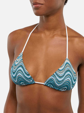 Leah Triangel-Top mit Raschel-Wellenmuster