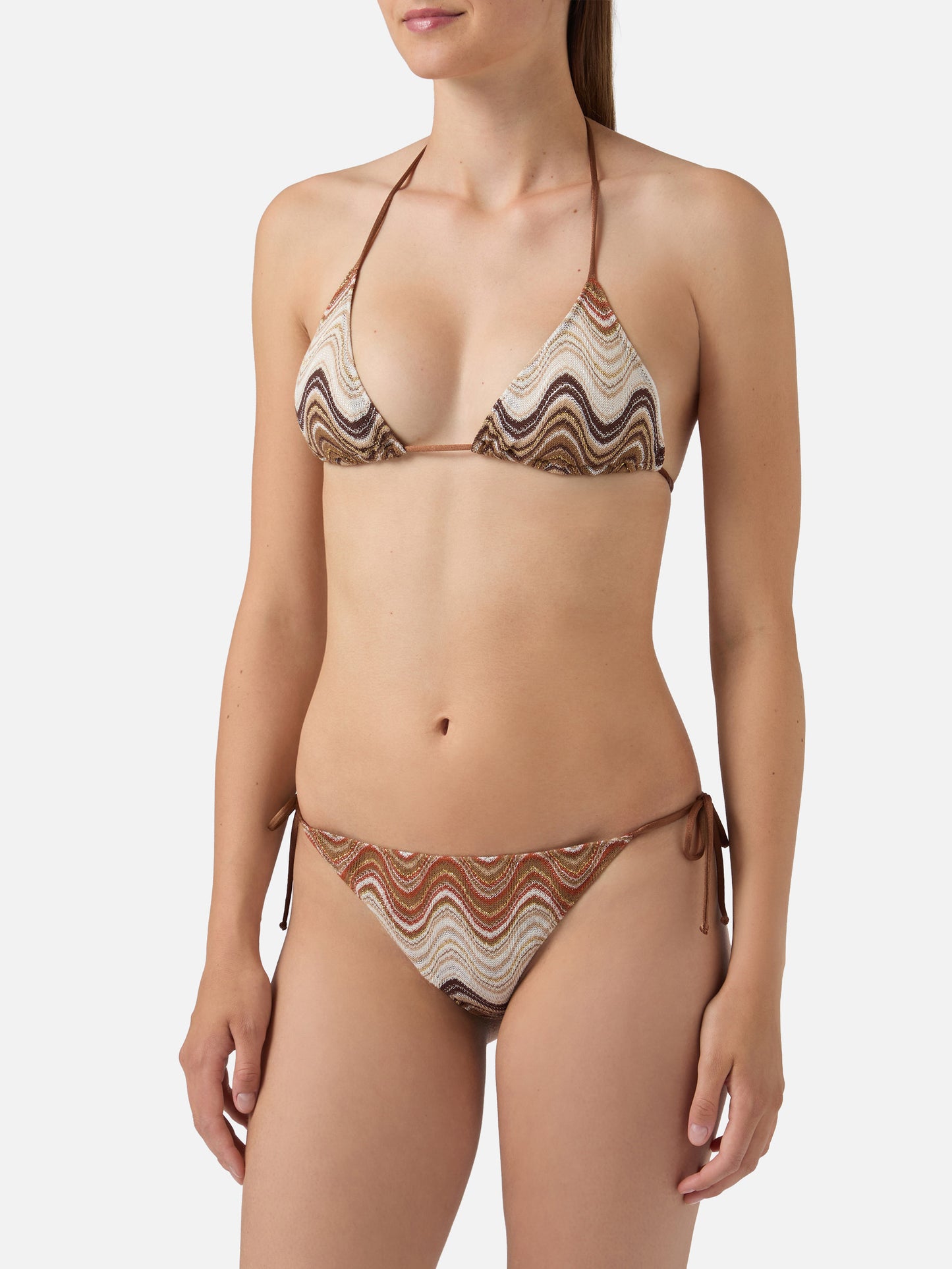 Leah Virgo brown degradé raschel bikini