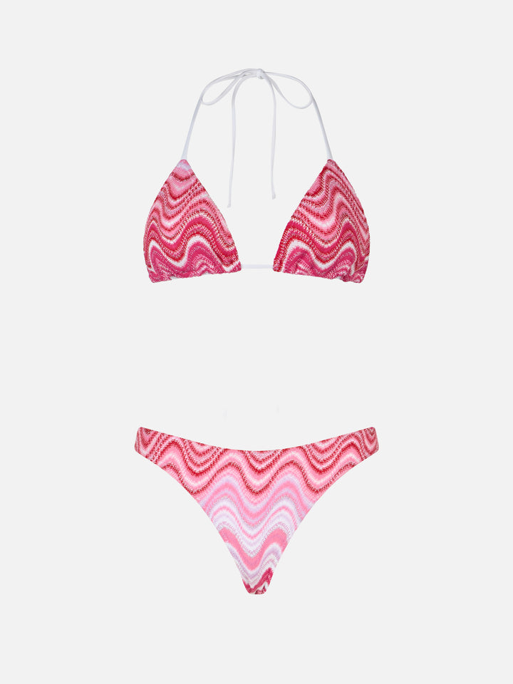 Bikini de triángulo de punto raschel para mujer Leah Naomi 