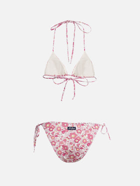 Woman Betsy triangle top swimsuit Leah | MADE WITH LIBERTY FABRIC