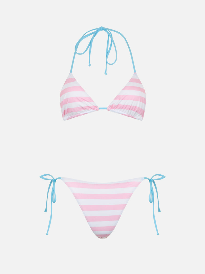 Woman striped triangle bikini Leah Marielle | FIORUCCI SPECIAL EDITION