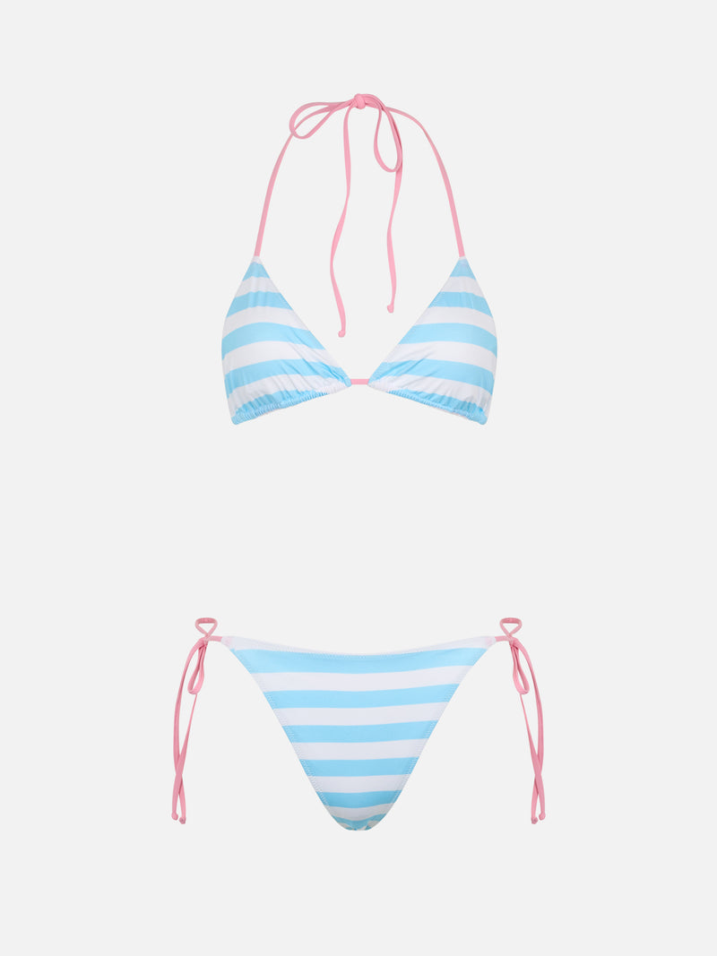 Woman striped triangle bikini Leah Marielle | FIORUCCI SPECIAL EDITION