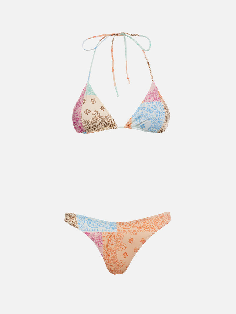 Damen Bandana-Triangel-Bikini Leah Naomi