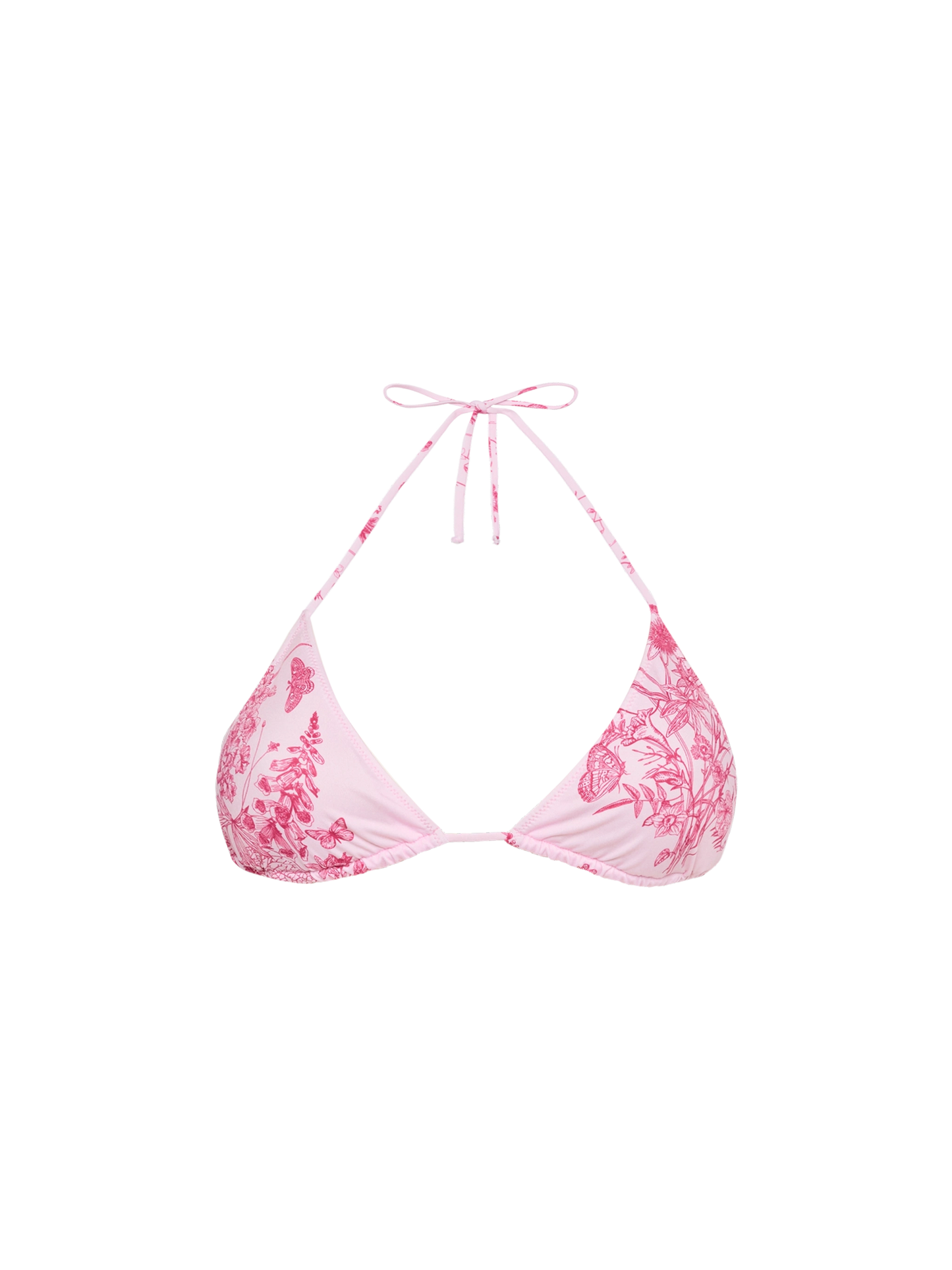 Leah – Badeanzug mit Triangel-Oberteil und Toile-de-Jouy-Print