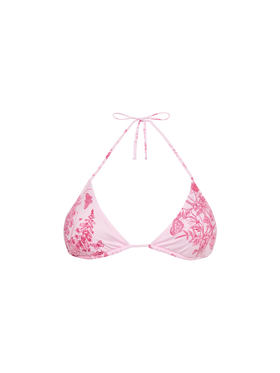 Leah – Badeanzug mit Triangel-Oberteil und Toile-de-Jouy-Print