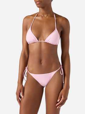 Bikini triangle Leah Marielle rose clair à nouer 
