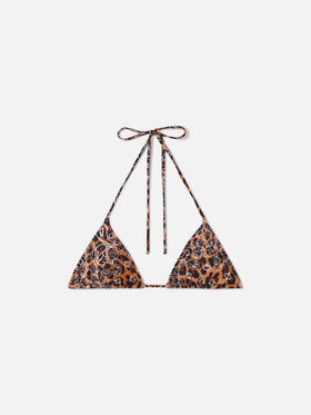 Leo Bandana-Print Leah Triangel-Bikinioberteil 