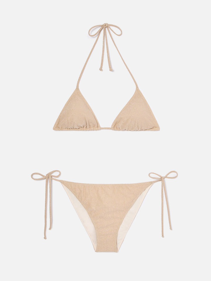 Bikini Leah Teen in maglina lurex oro