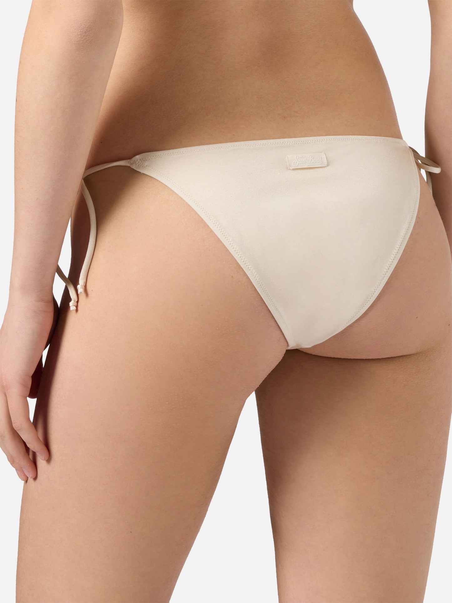 Bikini Leah Teen in tessuto glossy finish con strass zebrati