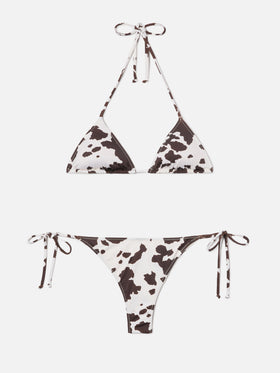 Bikini Leah Teen con stampa muccata