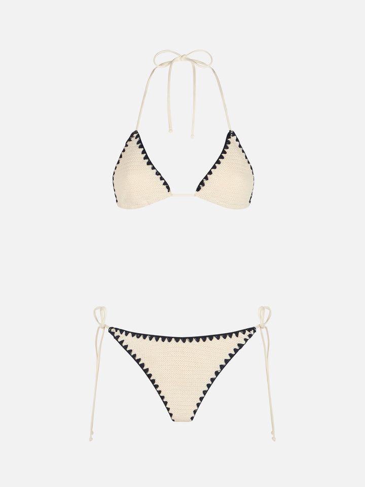 Woman crochet triangle bikini Leah Marielle