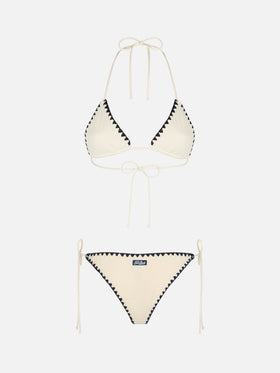 Bikini triangular de crochet para mujer Leah Marielle 