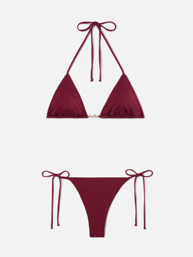 Bikini Leah Plate Marielle Plate glossy finish bordeaux