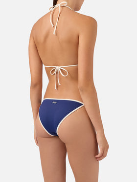 Leah Virgo String blue contrast trim bikini