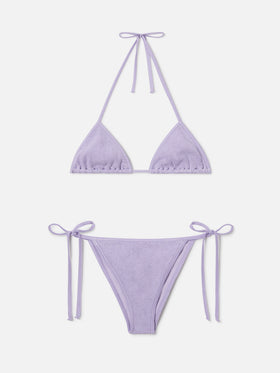 Bikini Leah Marielle en crinkle lurex lila 