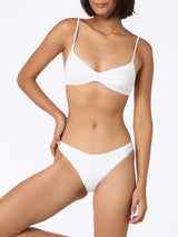 Weißer Scoop-Bralette-Bikini für Damen May Lido