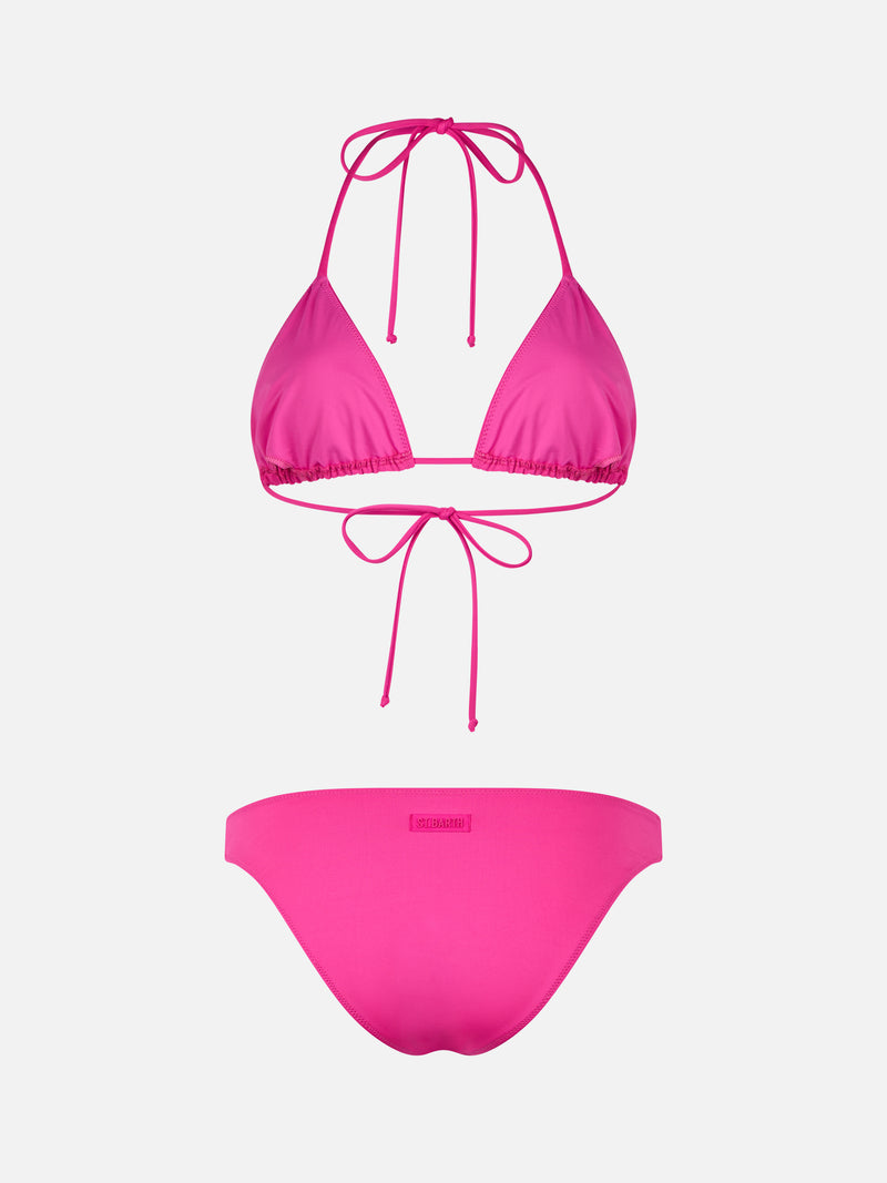 Bikini fucsia da donna con top a triangolo Leah Lido